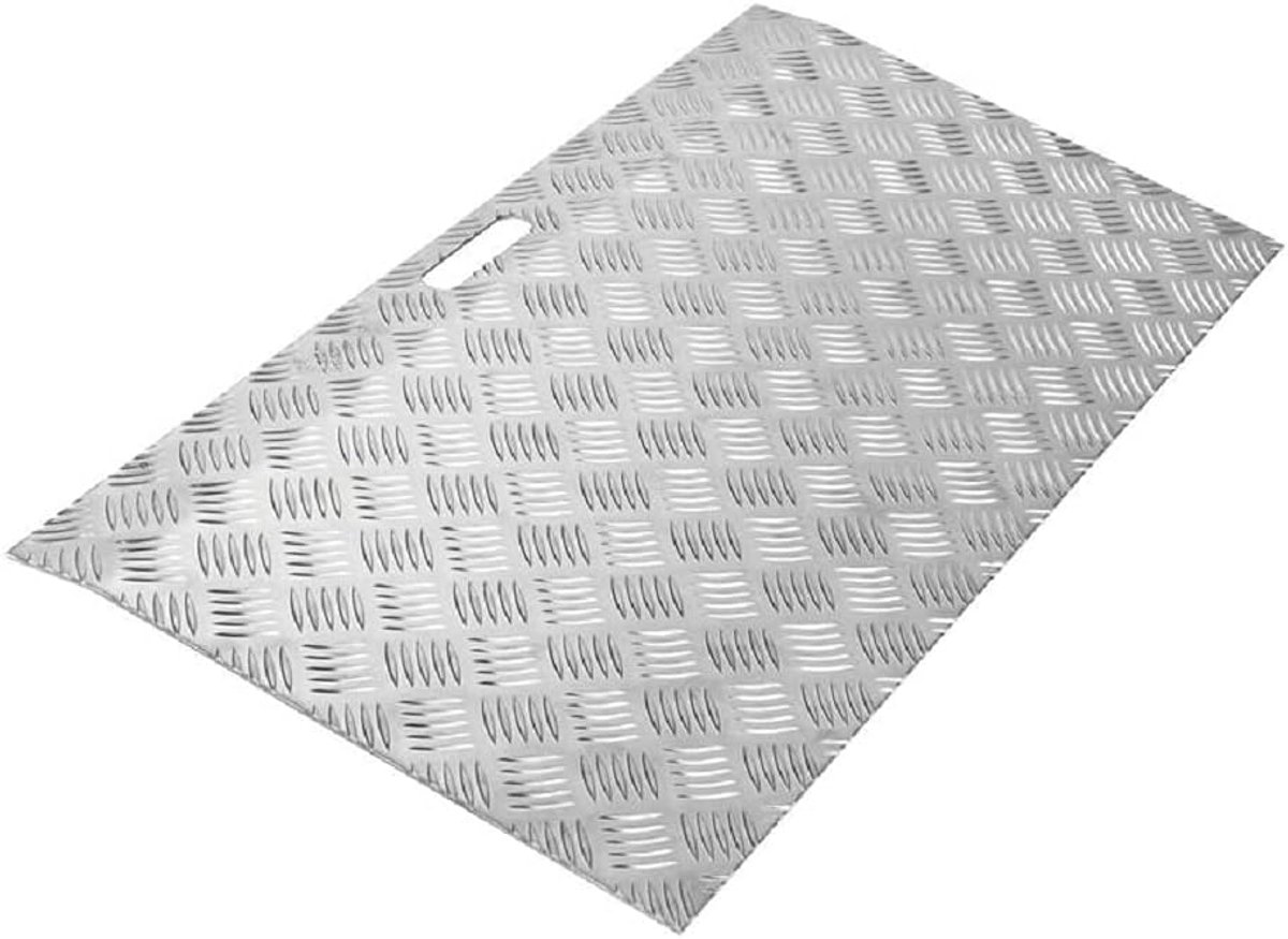 Aluminium hellingsplaat - Oprijplaat drempel - Drempels overbruggen - Antislip ribbelprofiel - 78 x 40 cm