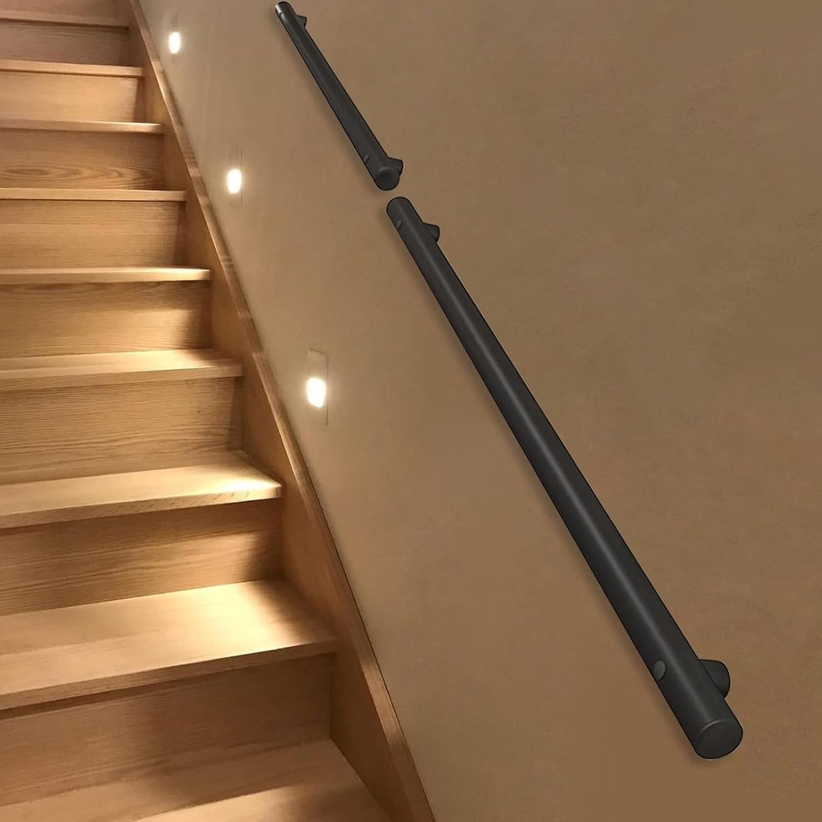 Trap Leuning - Handgreep Ondersteuning - Veiligheid Trap - Binnen Buiten Gebruik - 90cm Lengte - Roestvrij Staal