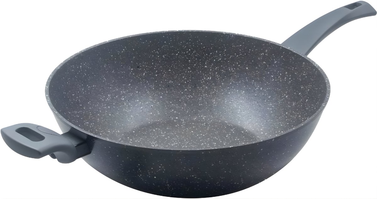 DnA® Wokpan Inductie - Wokpan - Koekenpan Inductie - Zwart - 40cm x 32cm x 10cm