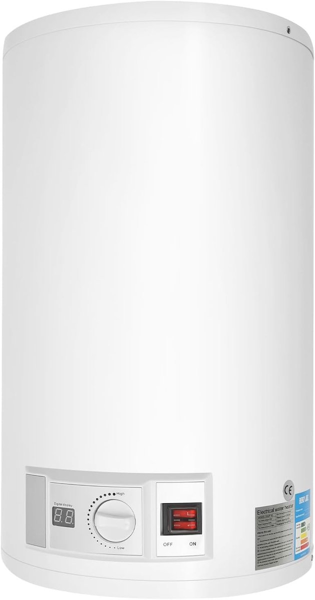 Elektrische Boiler - Warmwaterboiler - Direct Warm Water - Roestvrij Staal - 59x34cm - Wit