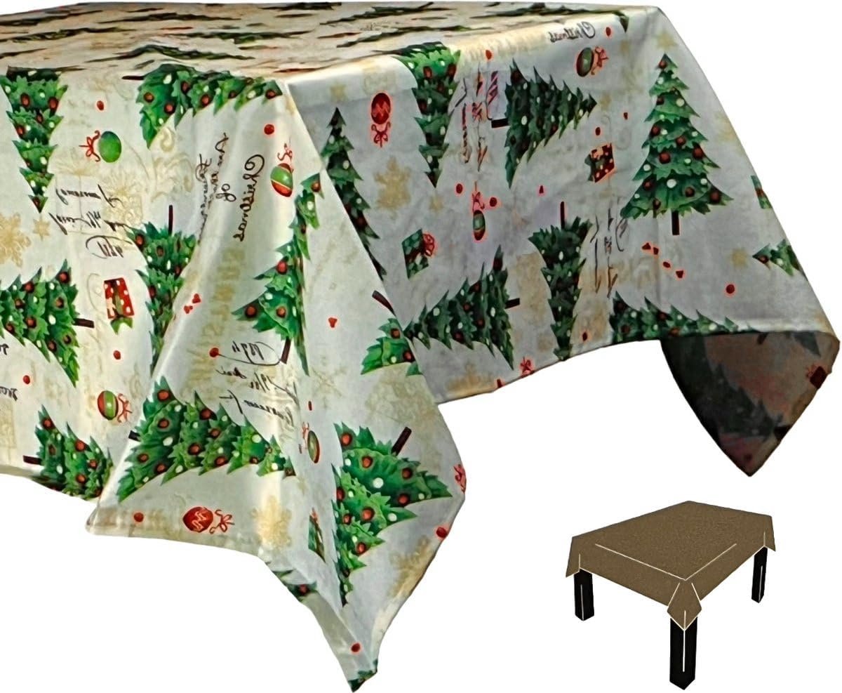 Kerst Tafelkleed - Tafellaken - Kerstdiner - Duurzaam Polyester - 150 x 250 cm - Veelkleurig