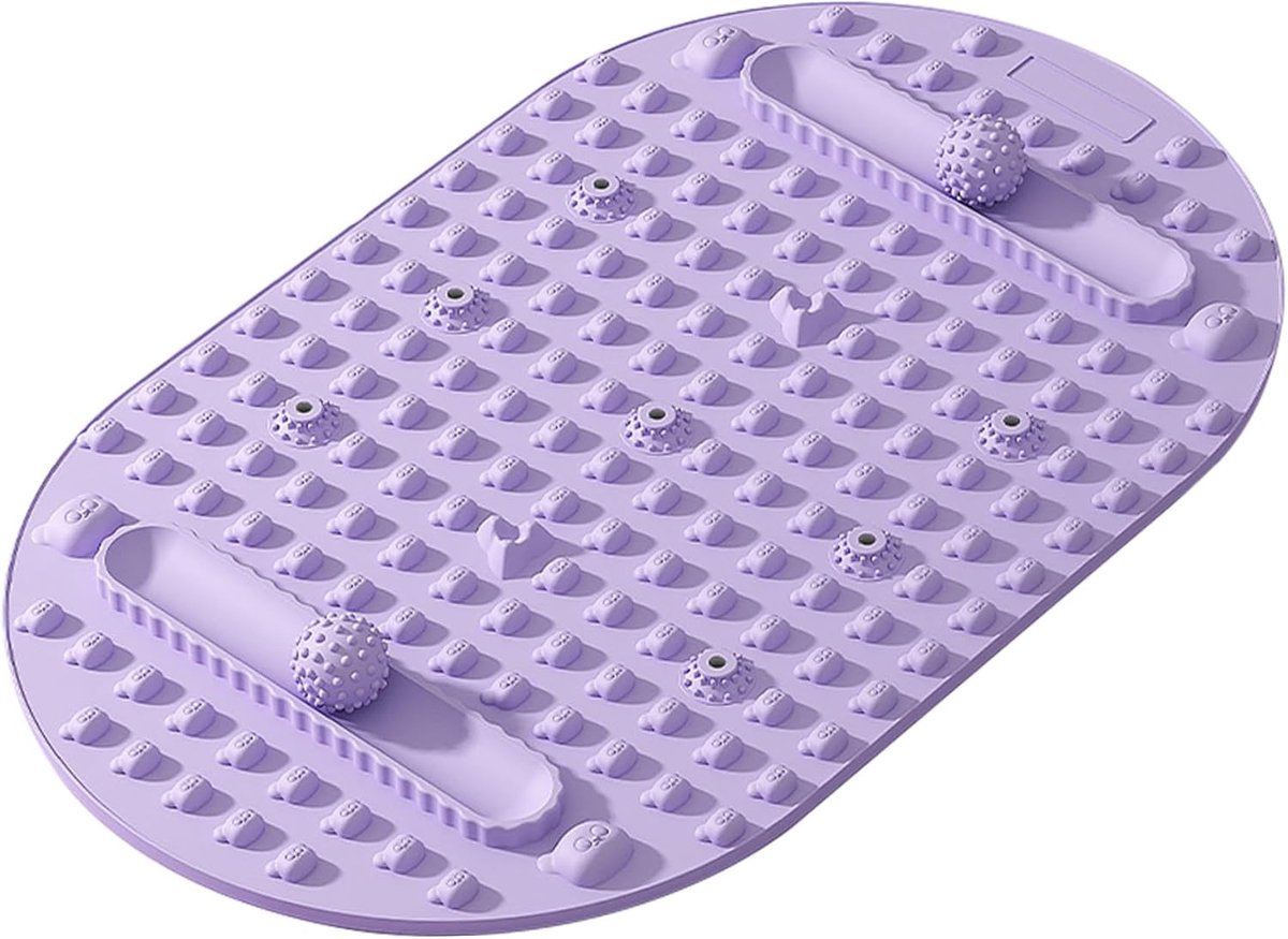 Voetmassagemat Acupressuur - Reflexologie Pad - Ontspanning Thuis - Extra Dikke Siliconen - 76x45cm - Paars