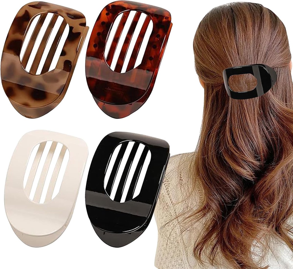 Haarspelden Set - Bloem Vorm - Haar Styling - U-vormig Design - 10.7 cm Lengte - Goud Zilver