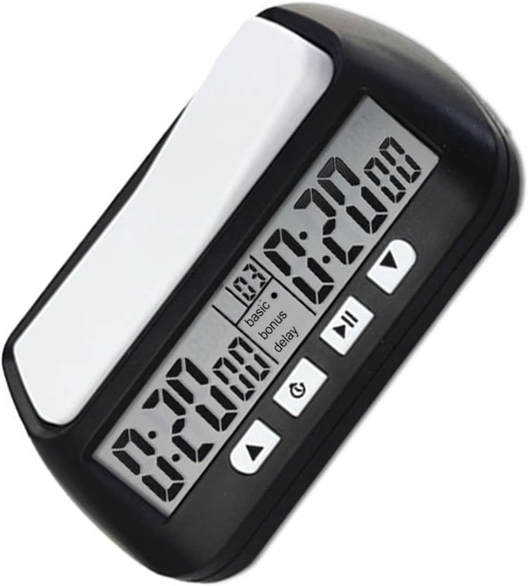 Digitale Schaakklok - Spel Timer - Toernooi Tijdbeheer - Hoorbaar Alarm - 14cm Groot Display - Zwart