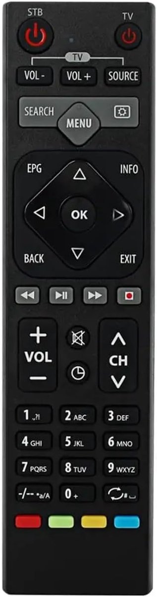 Afstandsbediening - Controller - IPTV Ontvanger - IR Draadloos - 1 x 1 x 1 cm