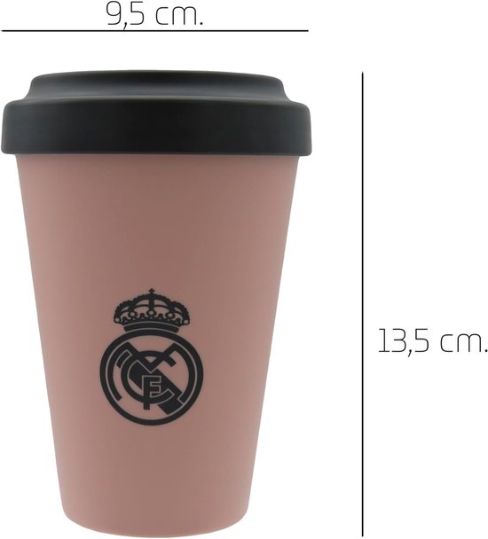 Take Away Mok - Beker met deksel - Voor onderweg - Herbruikbaar materiaal - 10.8 x 9.9 cm - Roze — afbeelding 2