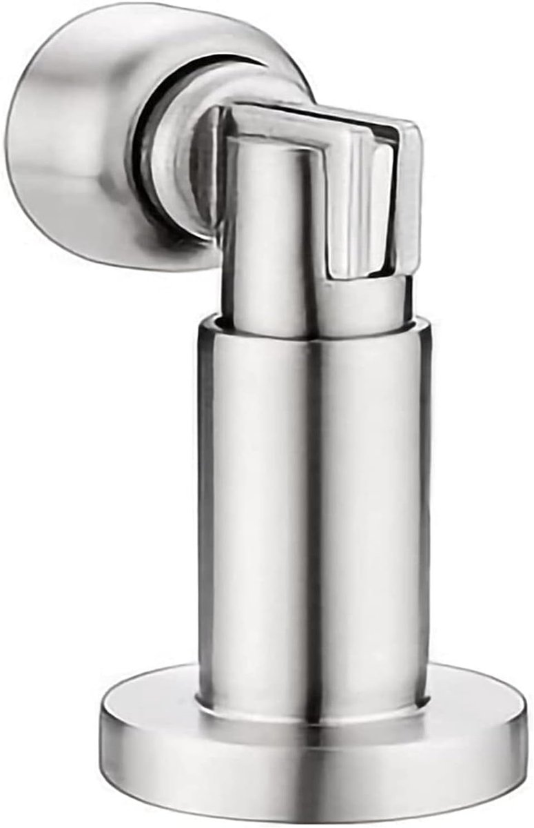 Magnetische Deurstopper - Deurhouder RVS - Voorkomt Deurslag - Geen Schroeven Nodig - Verstelbare Lengte - Zilver