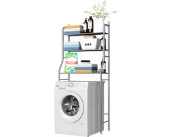 DnA® Wasmachine Ombouw - Wasmachine Kast - Wasmachine Meubel - Zilver - 25cm x 65cm x 160cm