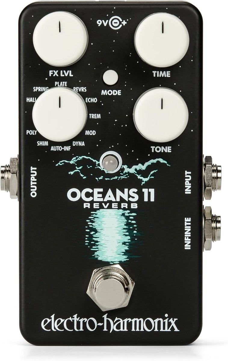 Gitaar Effect - Geluidsvervormer - Muziek Maken - 11 Hall Presets - Compact Formaat - Zilver