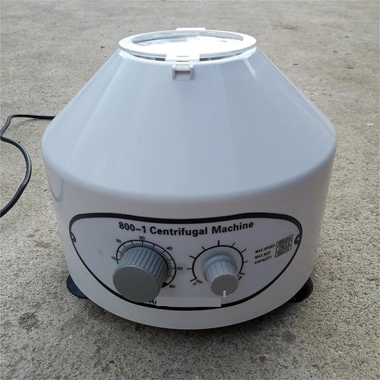 Centrifugeer Machine - Scheidingstool - Laboratorium Werk - 4000 RPM Snelheid - 6x 20ml Adapters — afbeelding 5