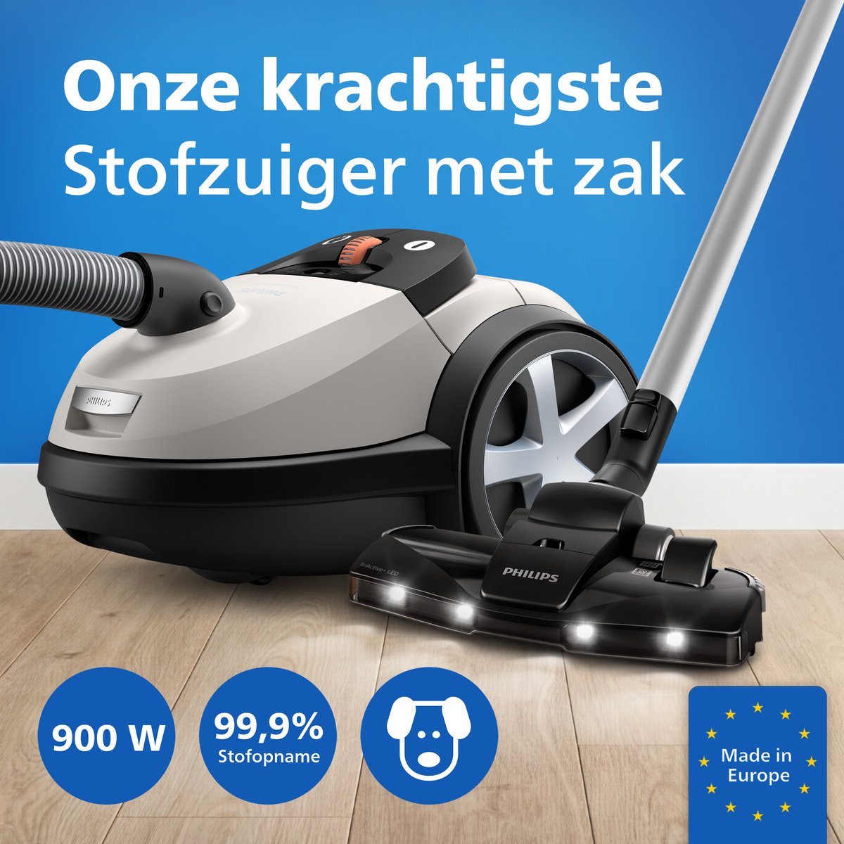 Philips 8000-serie Performer LED Stofzuiger met zak - XD8142/12 — afbeelding 3