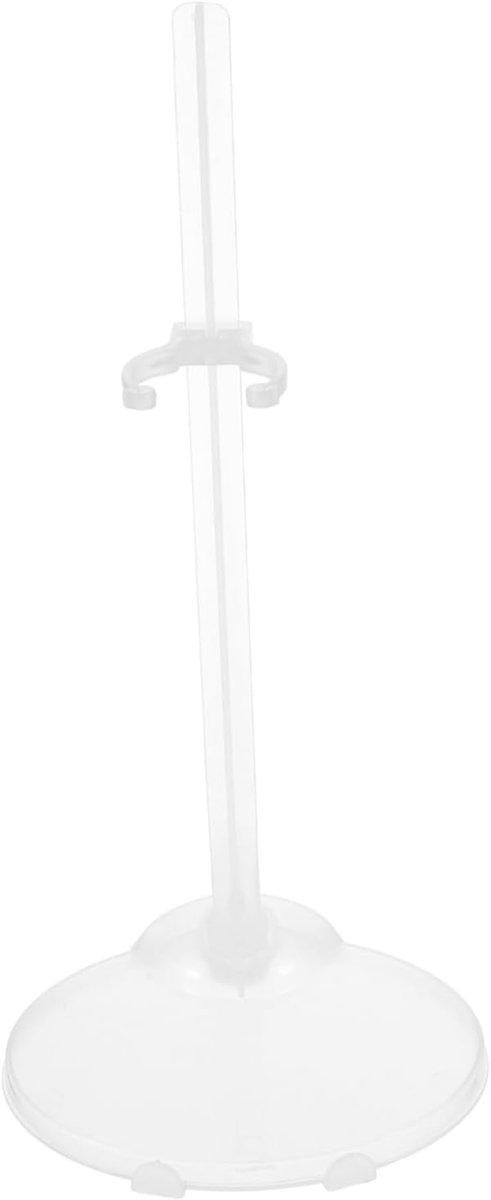 Poppen Opbergstandaard - Poppenrek Displayhouder - Poppen Tentoonstellen - Verstelbare Tailleclip - 212 x 10 x 75 cm - Transparant