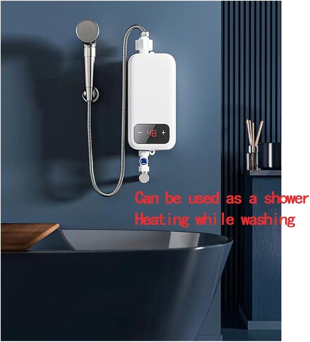 Doorstroomwaterverwarmer - Elektrische Boiler - Direct Warm Water - Compact Formaat - 16.7x14.3x7.5cm