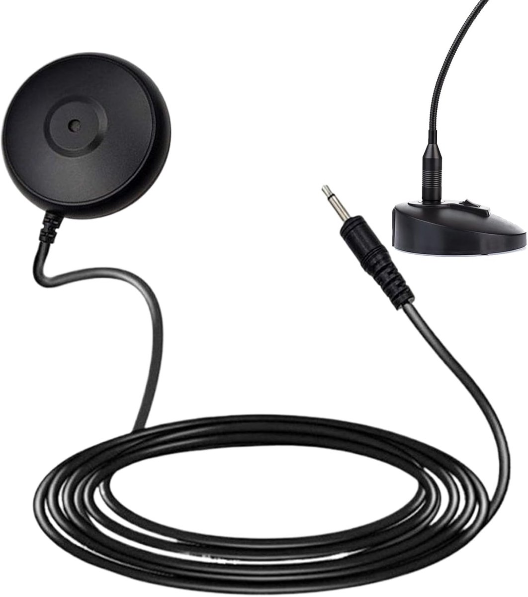 Desktop Microfoon - Aanstelbare Laptopmicrofoon - Opnemen Dictaten Podcasten - Veelzijdig Functioneel - 6 x 6 x 4 cm - Zwart