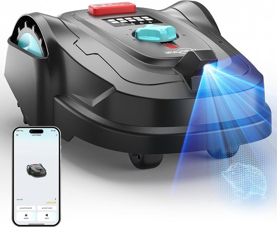 Robotmaaier voor 800 m² | Automatische grasmaaier met GPS, AI-obstakelvermijding, app-bediening, 2-6 cm maaien