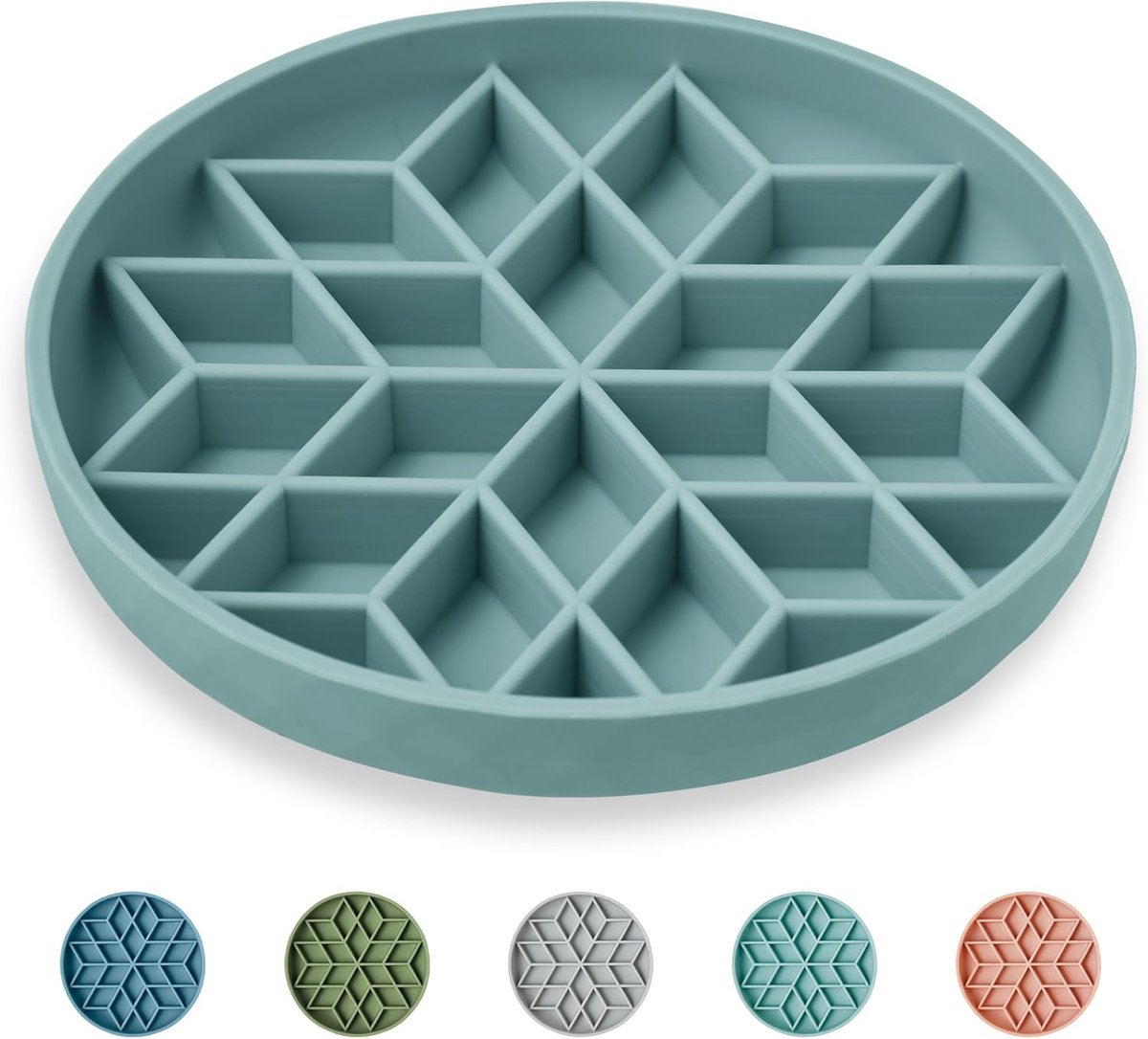 Hondenvoerbak - Langzame eter - Gezond eten - Zuignap anti-slip - 18.5 cm - Hemelsblauw