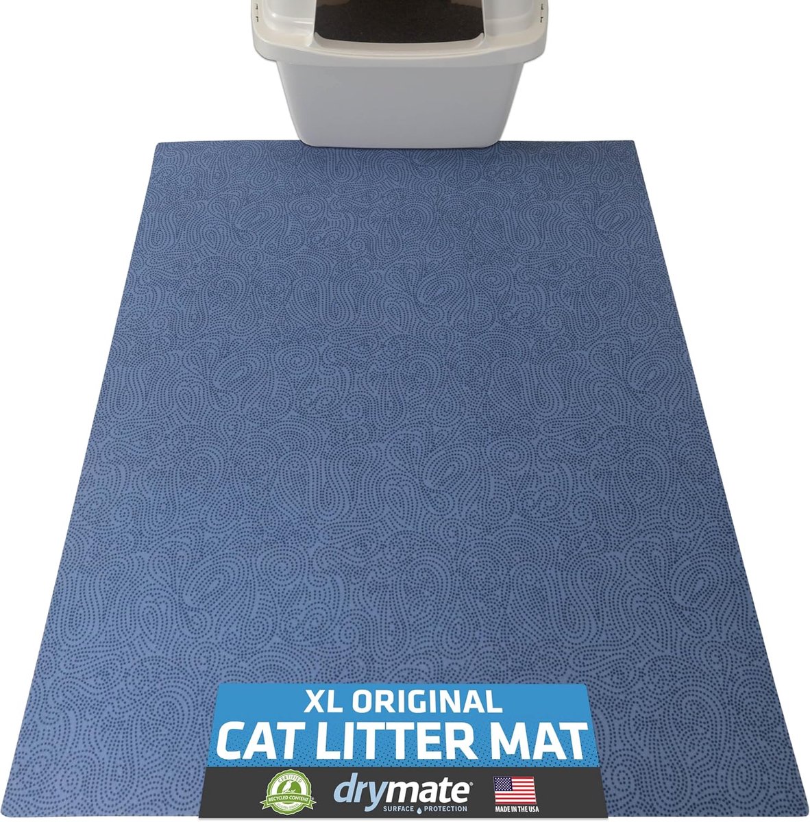 Kattenbakmat - Vangbakje - Houdt vloeren schoon - Absorbeert vocht urine - 29x36 Inch - Blauw