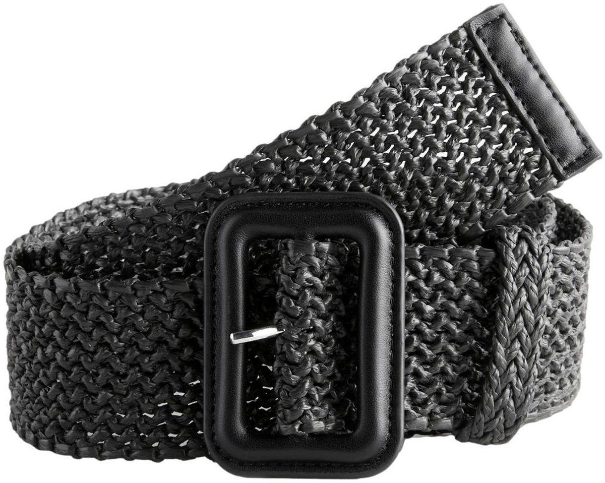 Next - Dames - Brede riem met raffia-effect - Zwart