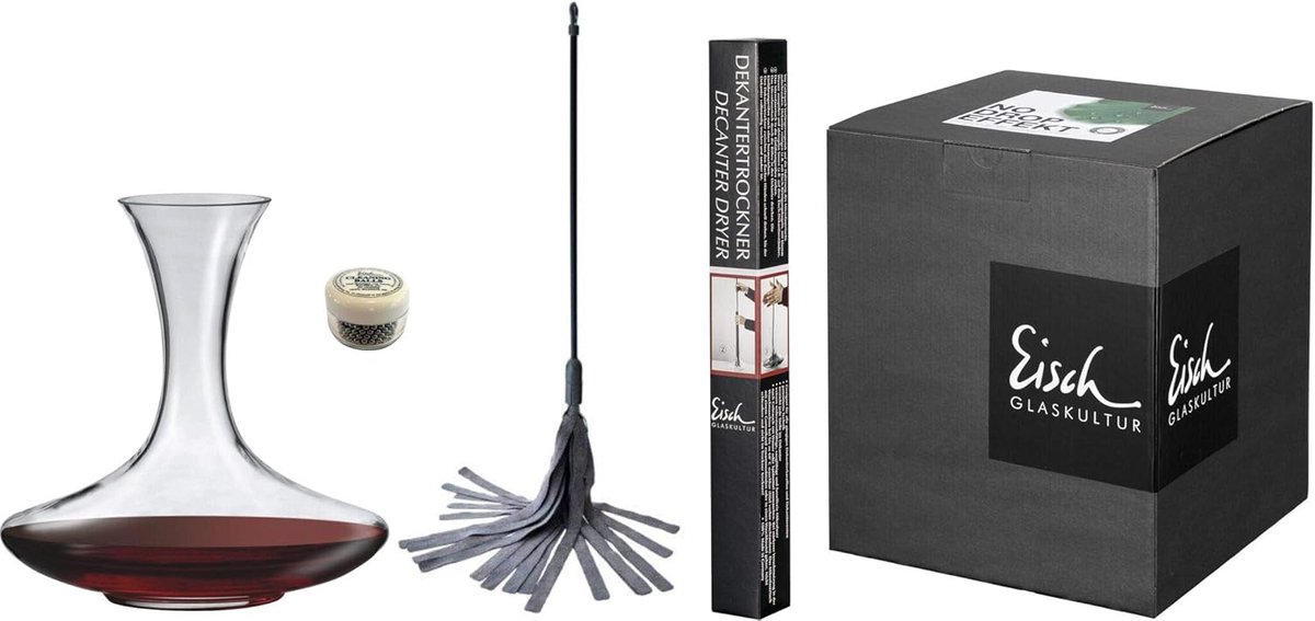 Geschenkset Karaffen - Decanteerset Wijn - Druppelvrij Schenken - No-Drop Effect - 0.75 L