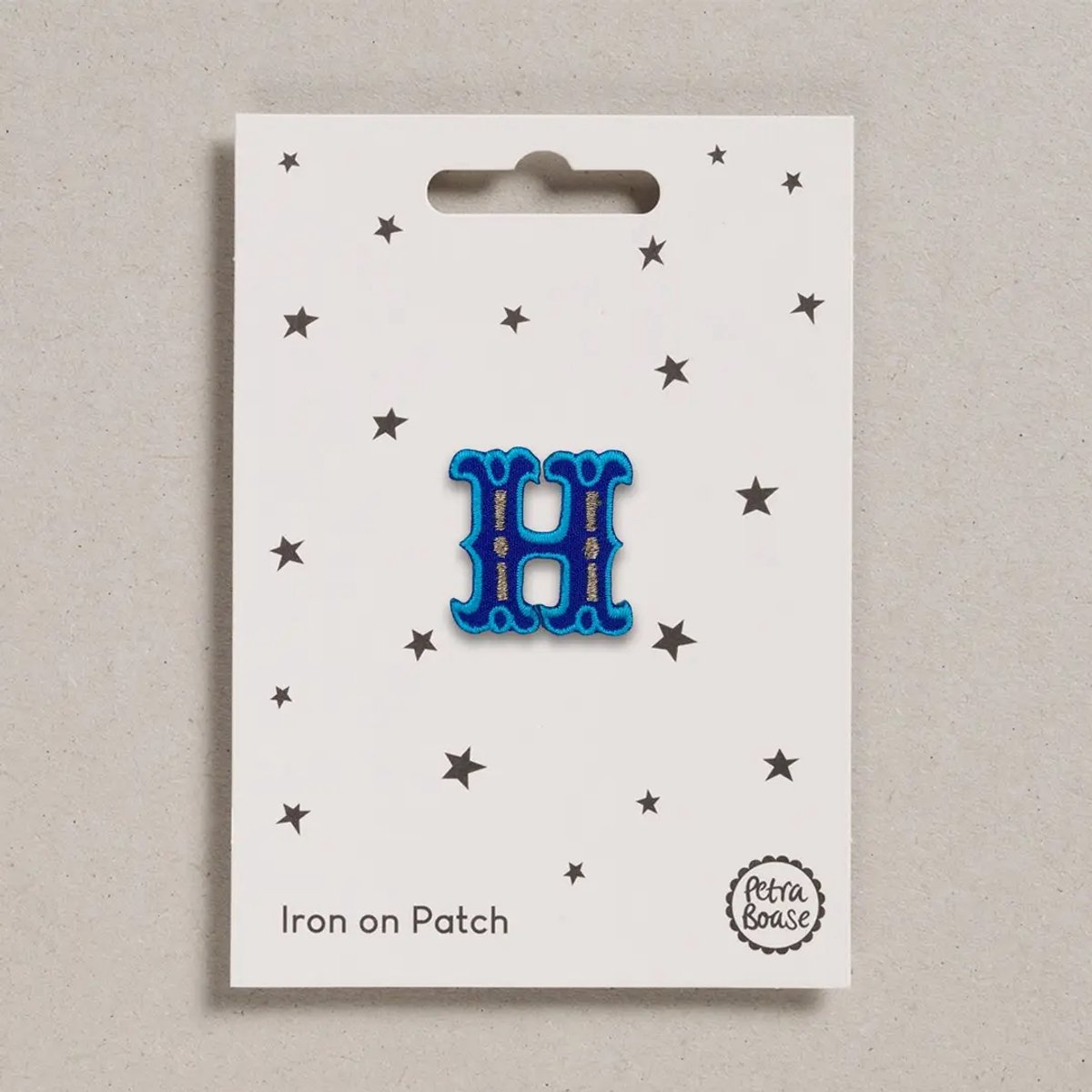 Petra Boase Circus Font - Iron On Patch - Letter H