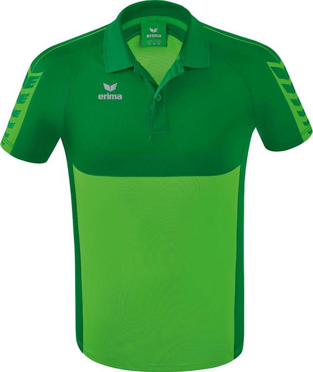 Erima Six Wings Polo Heren - Green / Smaragd | Maat: M