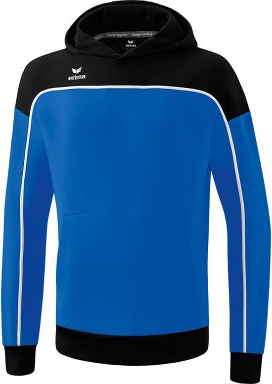 Erima Change Sweatshirt Met Capuchon Heren - Wit / Zwart / New Royal | Maat: XL