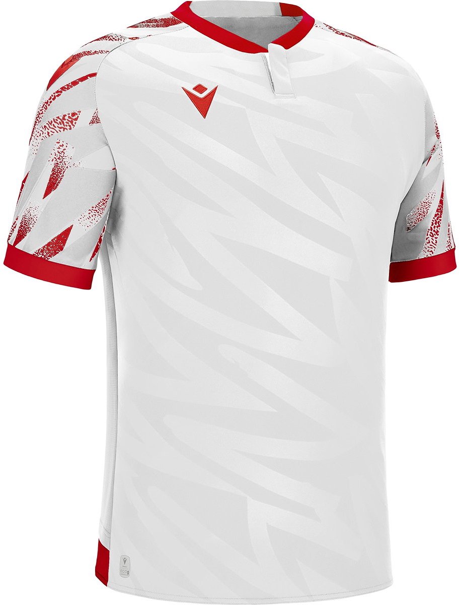 Macron Themis Eco Shirt Korte Mouw Heren - Wit / Rood | Maat: XL