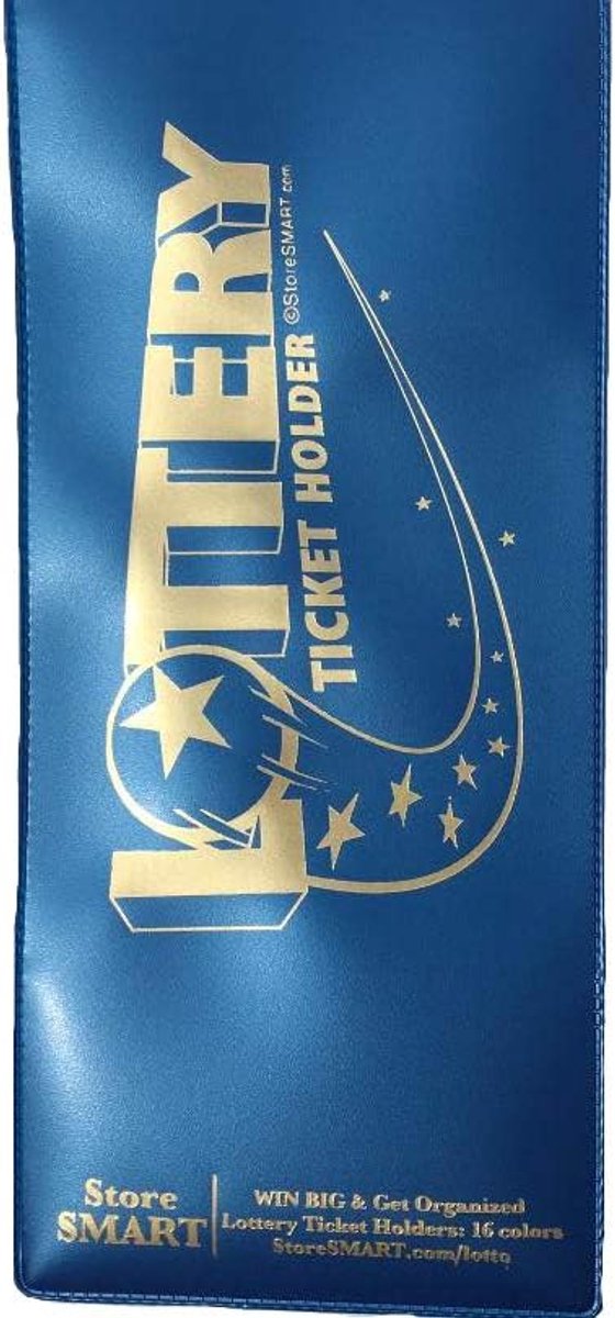 Loterij Ticket Houder - Speelstrook Envelop - Tickets Organiseren - Twee Handige Vakken - 4 bij 9 Inch - Metallic Blauw