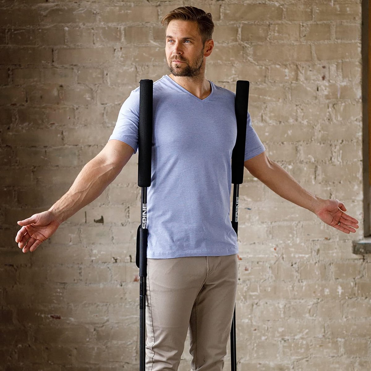 Rugtrainer Fitness Apparaat - Core Trainer - Kracht Training - Verstelbaar Ontwerp - 42x55x163 cm - Zwart