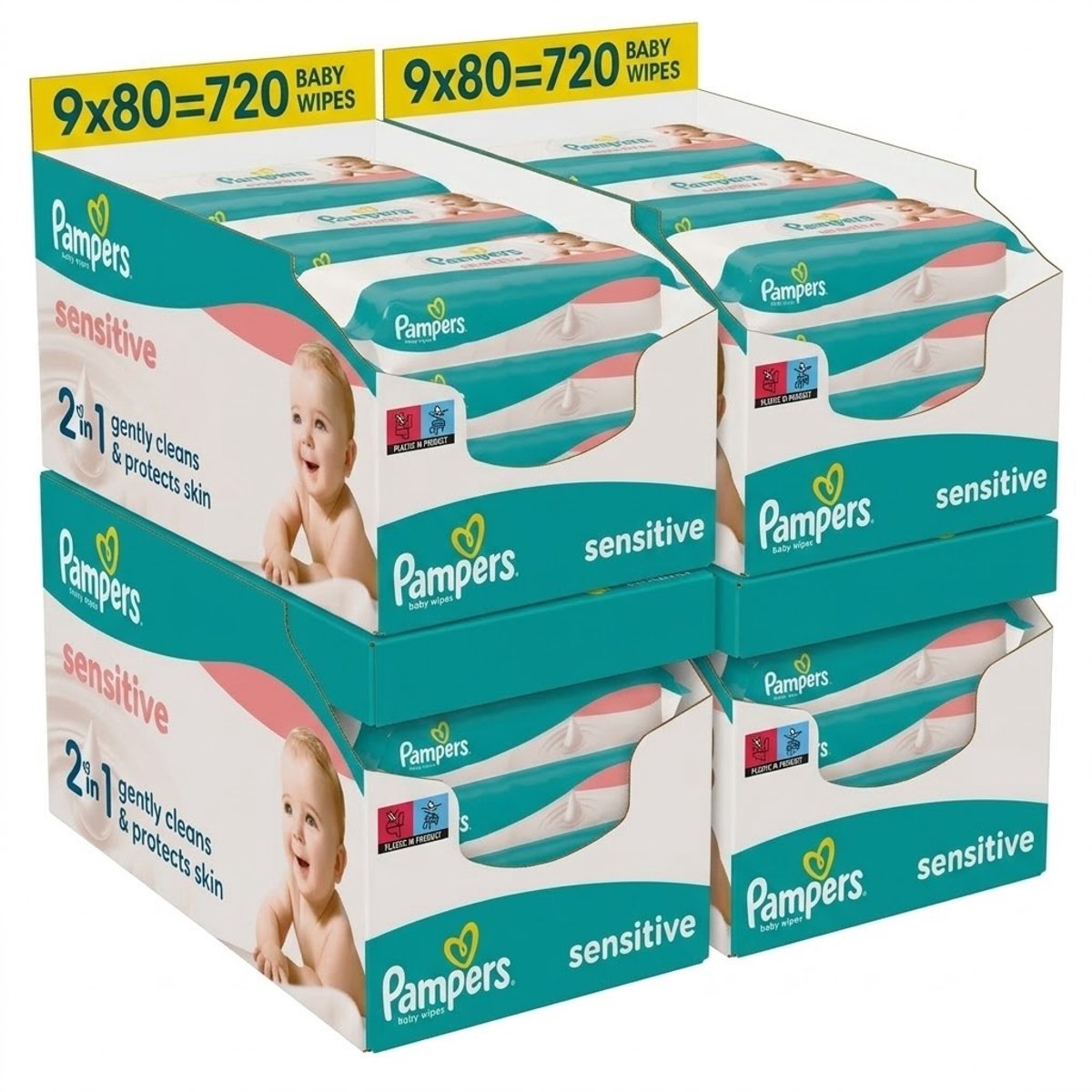 Pampers - Sensitive Babydoekjes - 36 x 80 = 2880 billendoekjes - MEGA Deal