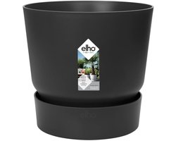 Grote Bloempot Rond - Plantenbak Buiten - Terras Decoratie - 100% Gerecycled Plastic - 47 x 44 cm - Living Black