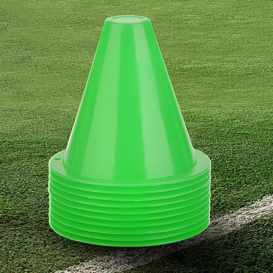 Voetbal Trainingskegels - Sport Markeringen - Agility Training - Duurzaam PE Materiaal - 8.5 x 8.5 cm - Groen van Merkloos — afbeelding 3