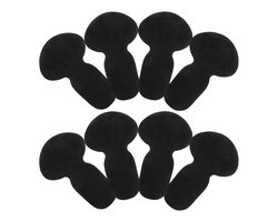 4-paar Inlegzolen - Comfortabele inlegzolen - Verdikte schuimrubberen inlegzolen bij de hiel - Comfortabele inlegzolen speciaal voor hoge hakken - Goede demping - Zelfklevende achterkant - Geschikt voor hoge hakken, leren schoenen, enz. - Zwart