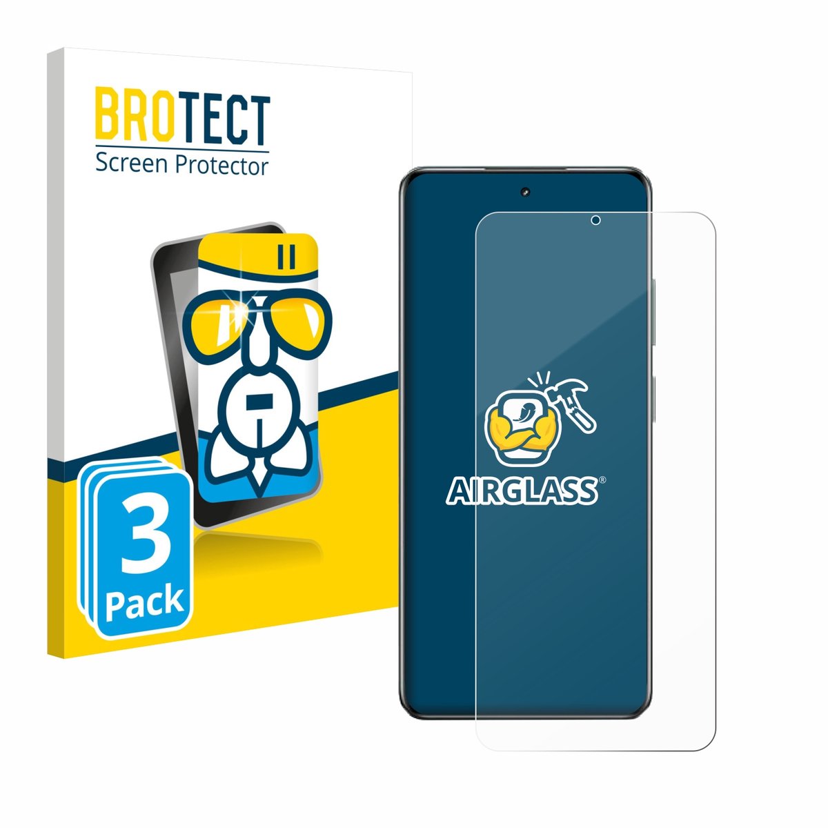 Screenprotector 3 Stuks voor realme C63 5G Beschermglas transparant