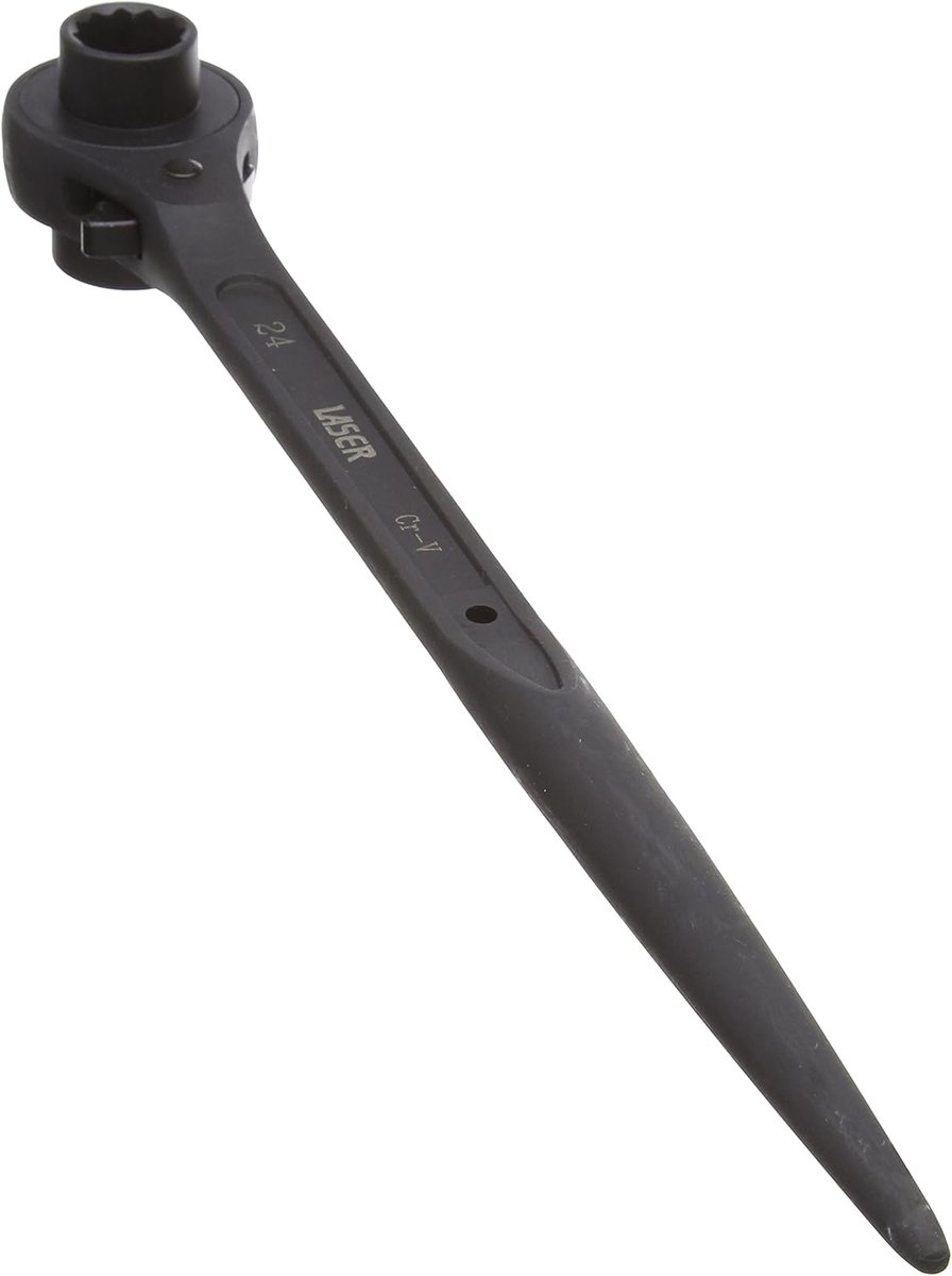 Ratelsleutel - Dopsleutel - Vastzetten Moeren - Dubbelzijdig 24x30mm - 6.3 x 44.5cm - Meerkleurig