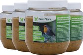 Famiflora vogelpindakaas natural 4x 350GR - Pindakaas voor vogels - Geschikt voor alle tuinvogels zodat ze energieker door de winter komen