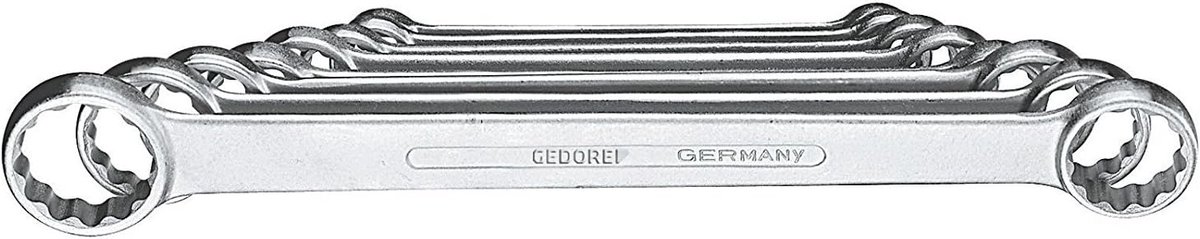 Dubbele Ringsleutelset - Moersleutel Set - Handwerk Industrie - Nauwkeurige Pasvorm - 8 Delig 6-22mm - Zilver