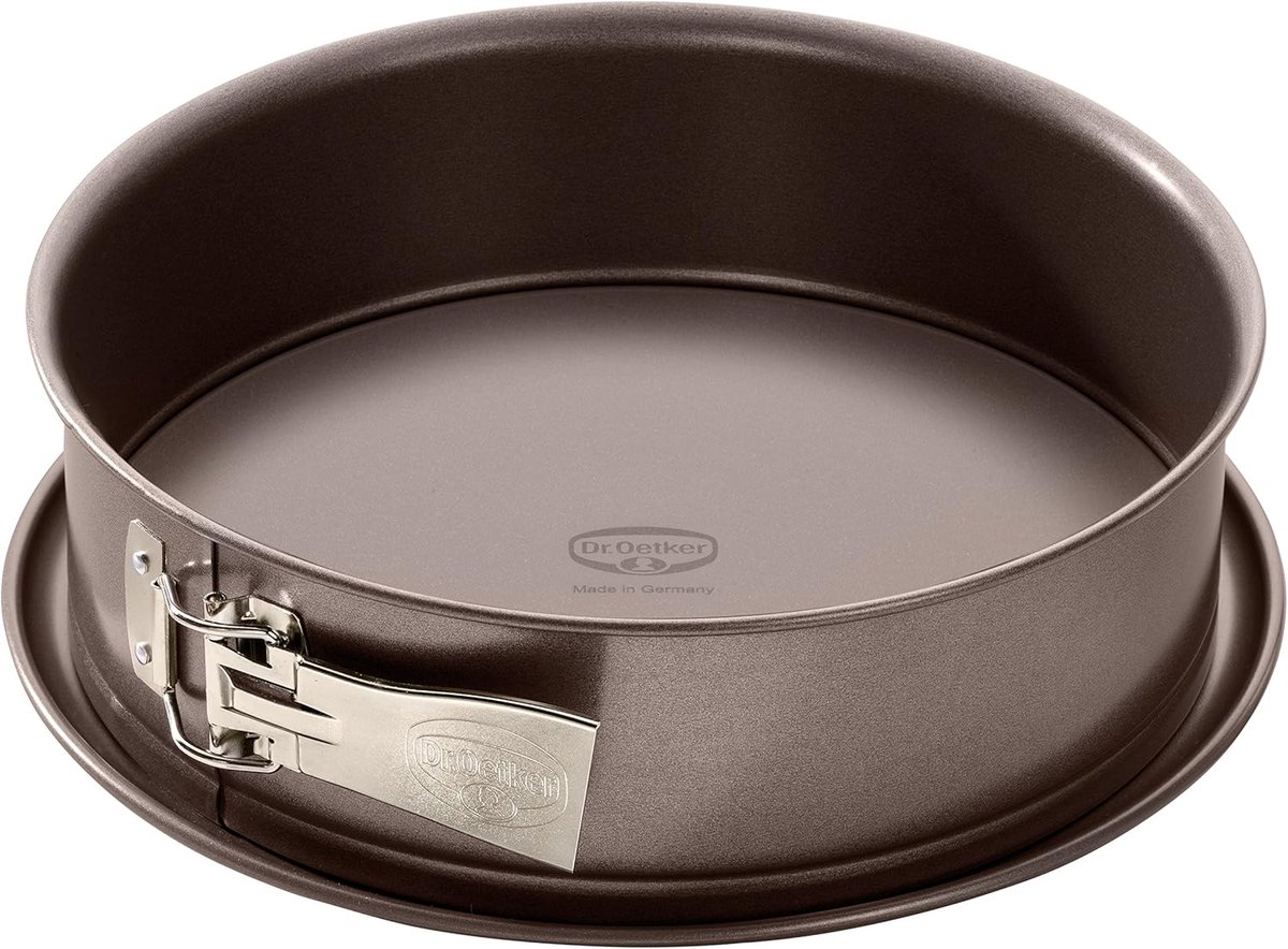 Ronde Springvorm - Taart Bakvorm - Cakes Bakken - Emaille Serveerbodem - 24 CM Diameter - Bruin