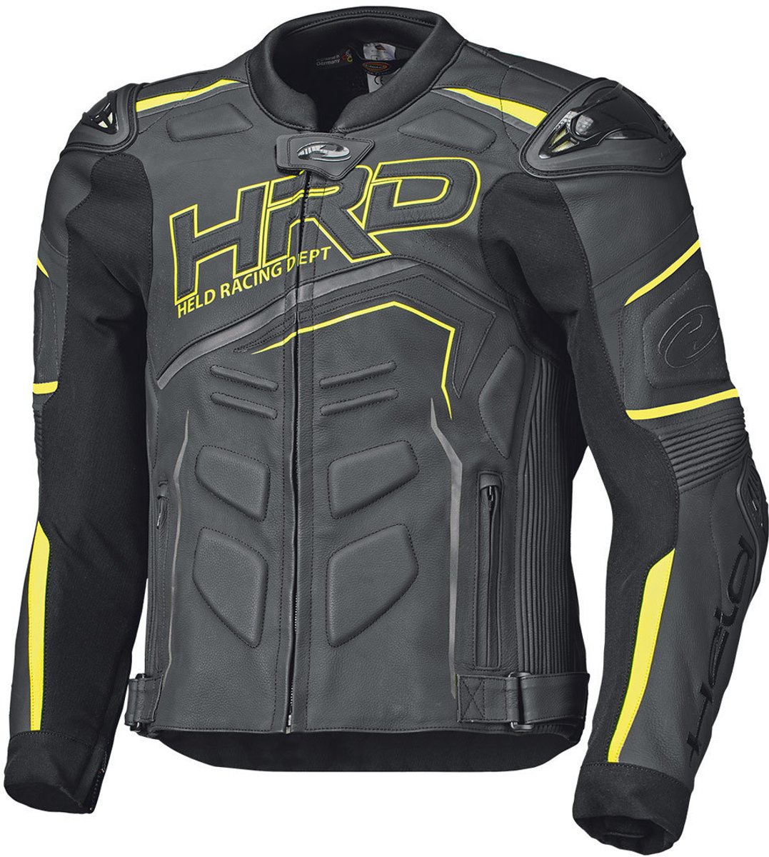 Held Safer II Zwart Geel Leren Motorjas - Jas