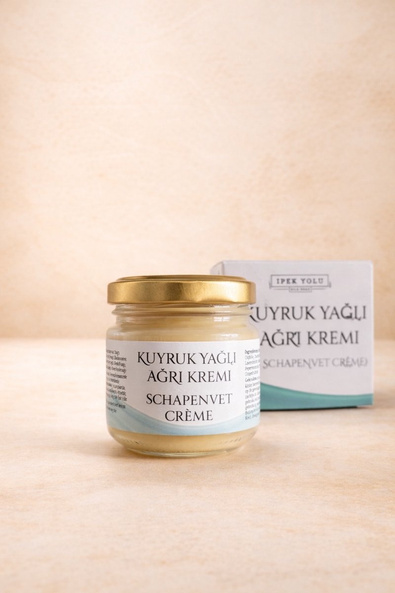 Ipekyolu - Sheep Tallow Balm – 100% Natuurlijk - Schapenvet (Staartvet) - Tallow Cream - Gewricht en Spierpijn - Hydrateert en Herstelt Droge Huid - Geschikt voor Elk Huidtype - Dagcrème & Tallow Crème - Kuyruk Yağı