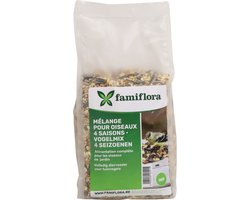 Famiflora Winter Strooivoer - 1kg - 4-Seizoenen Mengeling - Energierijk - Wintervoer voor tuinvogels - Vogelvoer