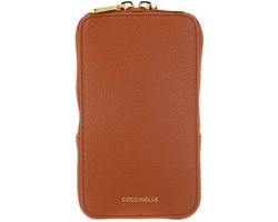 COCCINELLE Leren telefoontasje Flor Hi-Tech Phone Bag Crab Lichtbruin