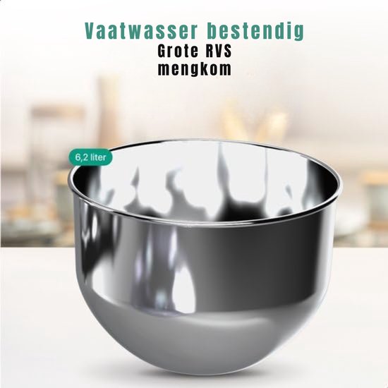 RONN® Mixer met mengkom - Mixer - Mixer met mengkom keukenmachine - Zwart -‎39cm x 24cm x 32cm van Merkloos — afbeelding 2