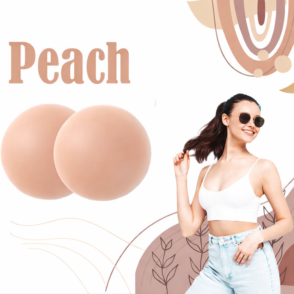 Nipple Covers / Tepelcovers Siliconen – Herbruikbaar & Zelfklevend – Onzichtbare Tepelstickers – Plak BH Zonder Bandjes – Strapless & Rugloze Kleding – 4 Kleuren