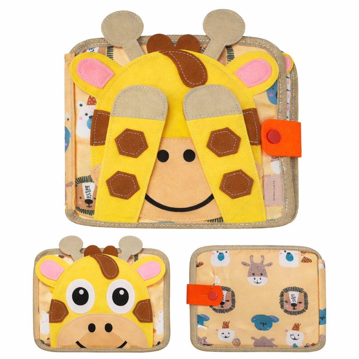 Montessori Activiteitenboekje Giraffe - Sensorisch Speelgoed - Extra Dik - Busy Board - Educatief Speelgoed - Montessori - Speelgoed - Inclusief Tas - Leeftijd 2 tot 7 Jaar — afbeelding 9