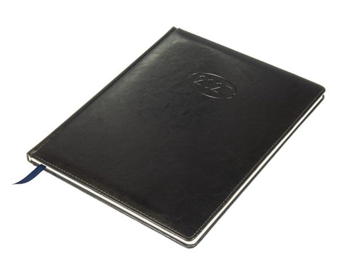 Multo Hannibal Weekagenda 210x260mm 2027 - 7 dagen / 2 pagina’s - Zwart - Kunstleder