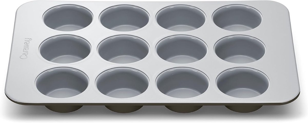 Muffinbakvorm - Cupcakevorm - Bakken Thuis - 12 Kopjes Capaciteit - 38x20x3 cm - Zwart