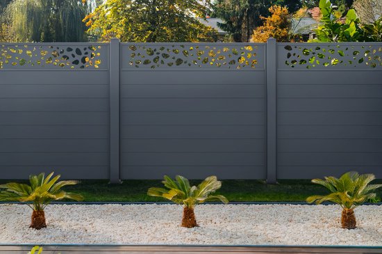 Casanoov Set Van 2 Aluminium Hekwerken Sunny 1,90m H.170cm Grijs - 166 x cm
