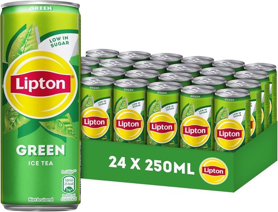 Lipton Ice Tea - Green - laag in suiker, zonder kleurstoffen en conserveermiddelen - 24 x 250 ml