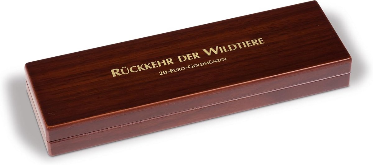 Muntenetui Hout - Gouden Munten Opslag - Verzamelen Presenteren - Specifieke Serie Pasvorm - 260 x 80 x 30 mm